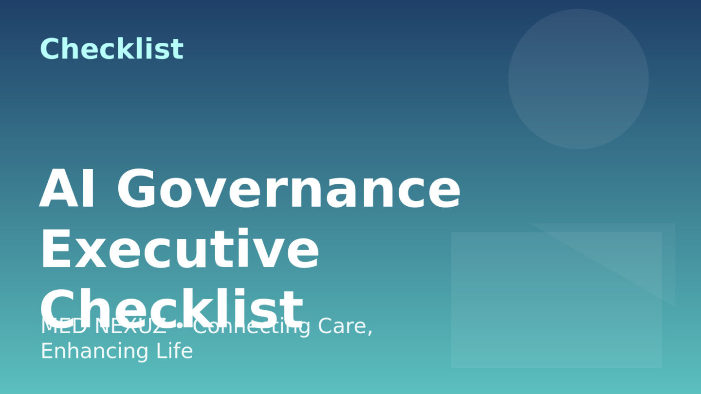 AI Governance Executive Checklist