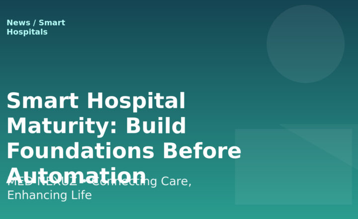 Smart Hospital Maturity: Build Foundations Before Automation